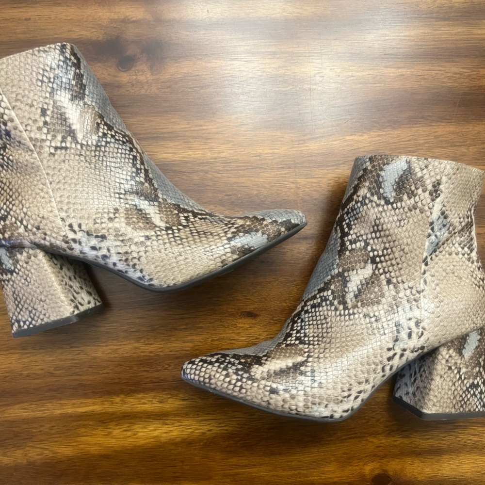 Faux Snake skin boots